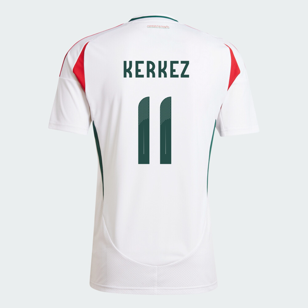 Hungary Away Euro&#39;s Milos Kerkez #11 Jersey 2024