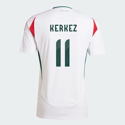 Hungary Away Euro's Milos Kerkez #11 Jersey 2024