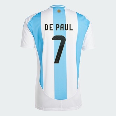 2024 Argentina DE PAUL 7 Home Jersey