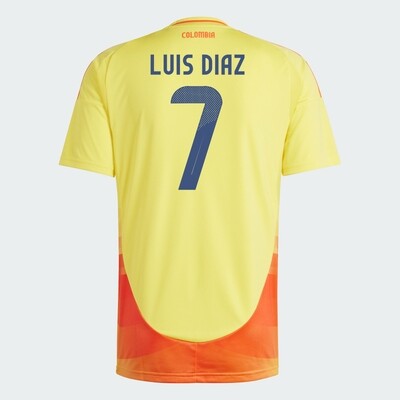2024 Colombia LUIS DIAZ 7 Home Jersey (Player Version)
