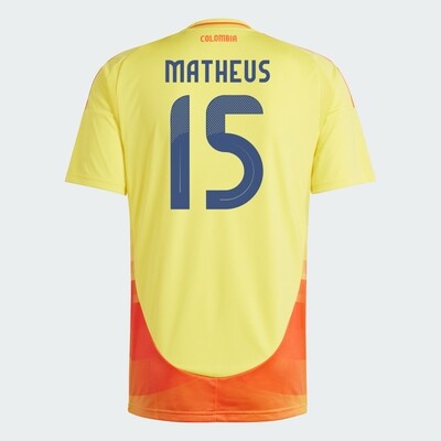 2024 Colombia MATHEUS 15 Home Jersey (Player Version)