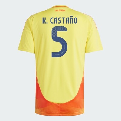 2024 Colombia K. CASTAÑO 5 Home Jersey (Player Version)