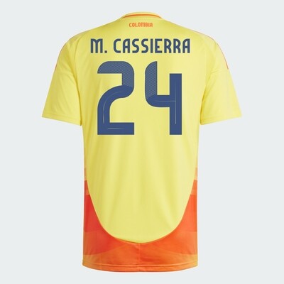 2024 Colombia M. CASSIERRA 24 Home Jersey (Player Version)