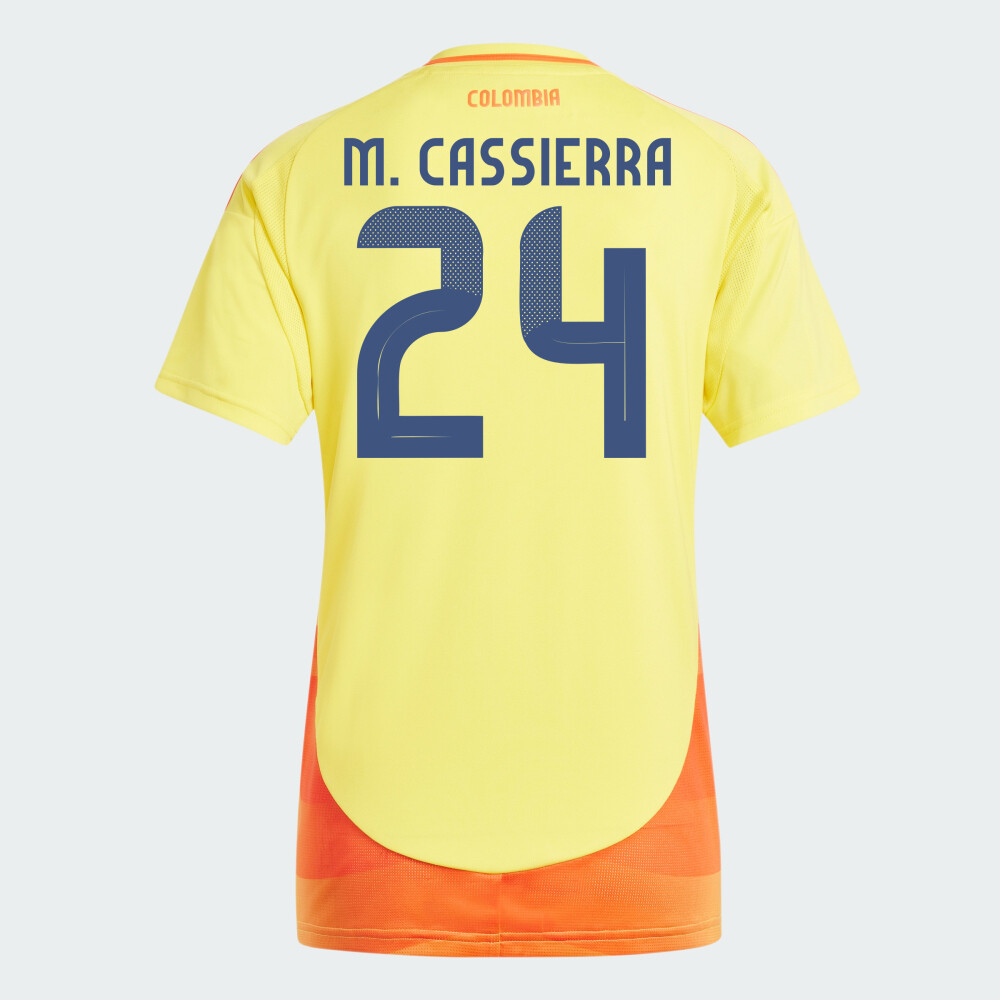 2024 Colombia M. CASSIERRA 24 Home Women&#39;s Jersey