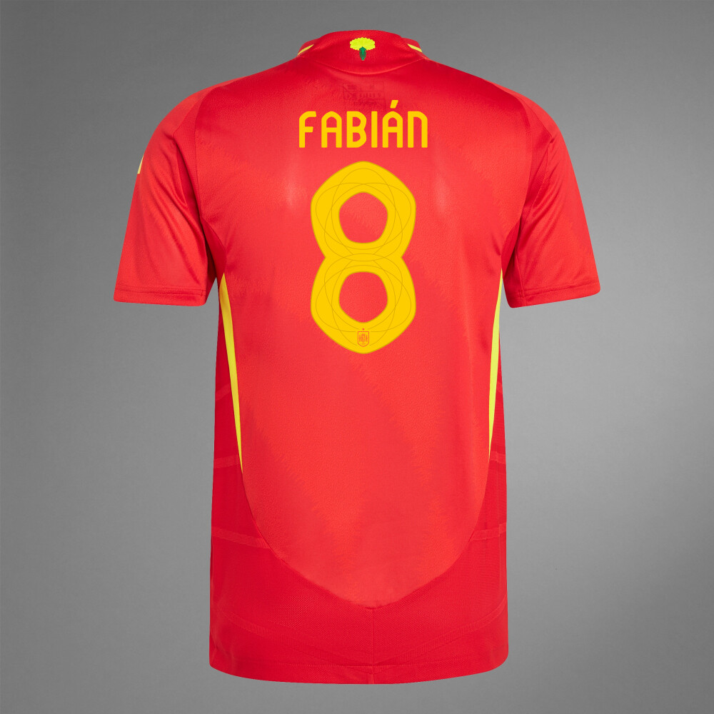 2024 Spain FABIÁN 8 Home Jersey (Player Version)