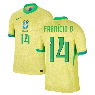 2024 Brazil Home Jersey FABRÍCIO B. 14