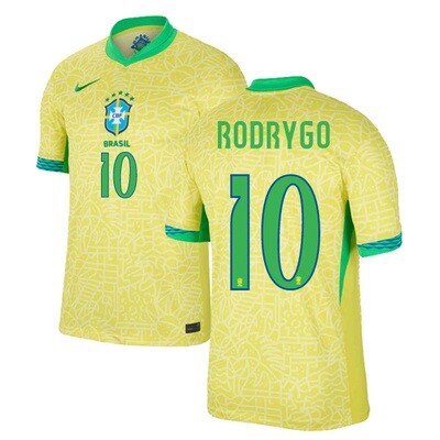 2024 Brazil Home Jersey RODRYGO 10