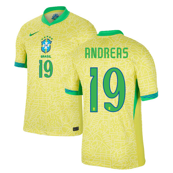 2024 Brazil Home Jersey ANDREAS 19