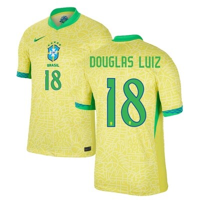 2024 Brazil Home Jersey DOUGLAS LUIZ 18