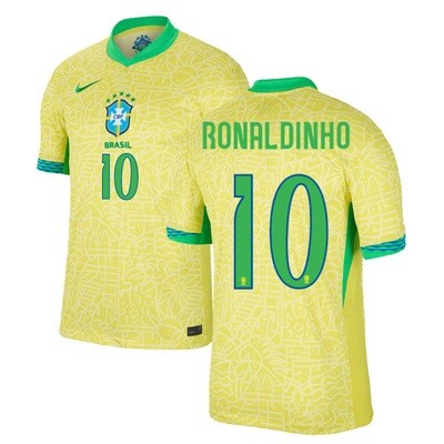 2024 Brazil Home Jersey Ronaldinho 10