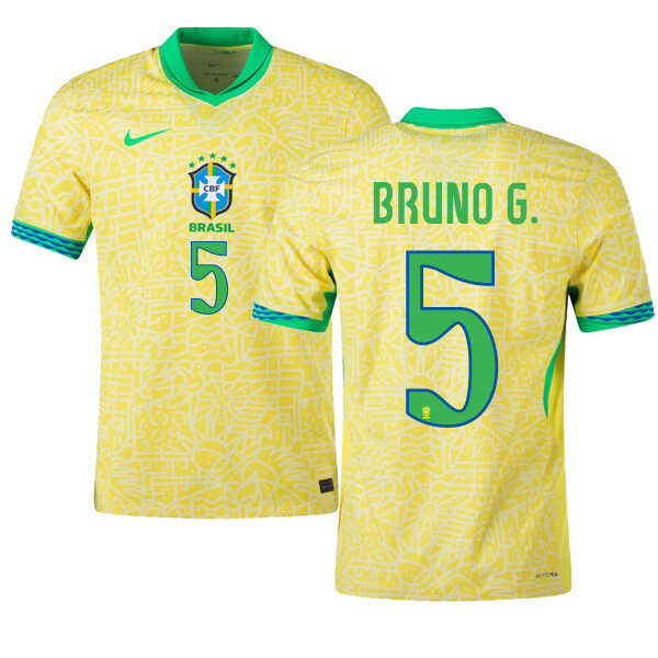 2024 Brazil BRUNO G. 5 Home Jersey (Player Version)