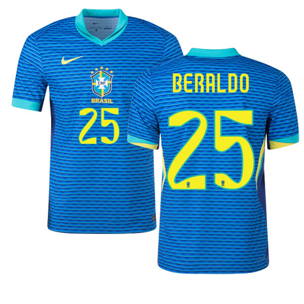 2024 Brazil BERALDO 25 Away Jersey (Player Version)
