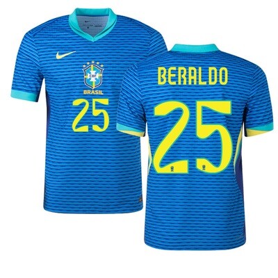 2024 Brazil BERALDO 25 Away Jersey (Player Version)