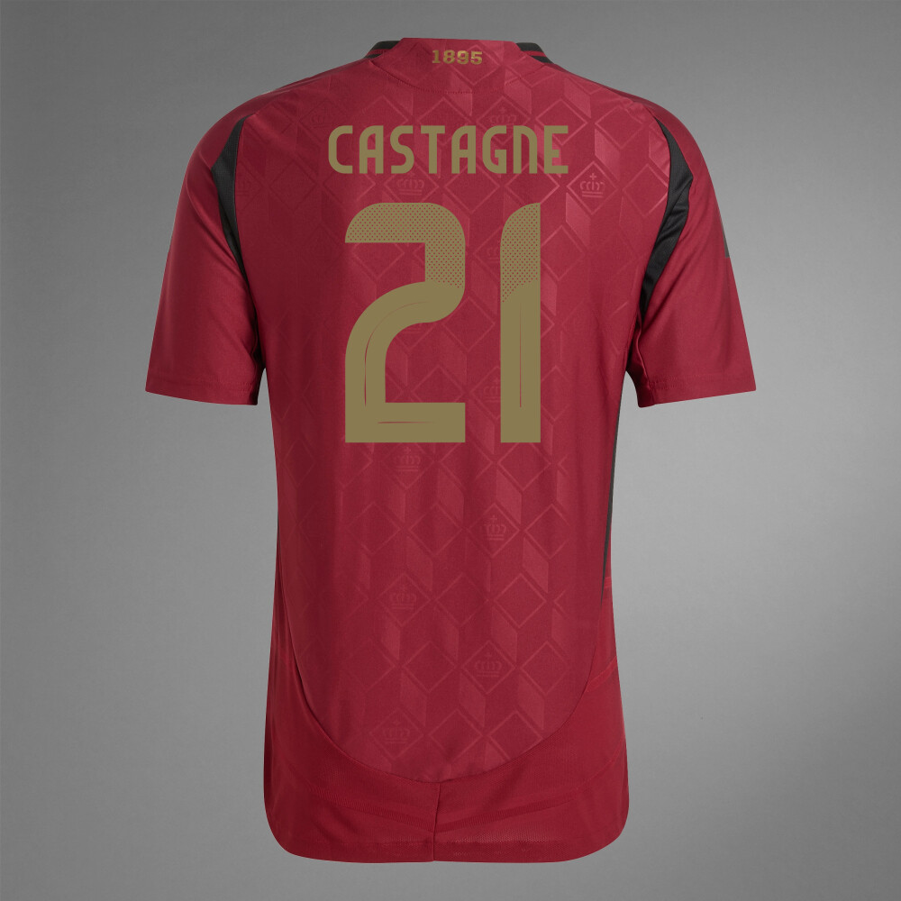 2024 Belgium CASTAGNE 21 Home Jersey (Player Version)