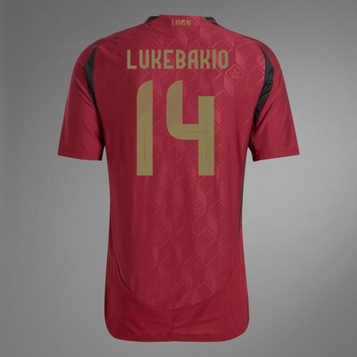 2024 Belgium LUKEBAKIO 14 Home Jersey (Player Version)