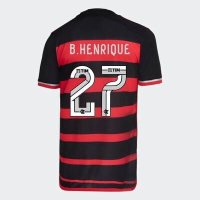 Flamengo Home B.HENRIQUE 27 Jersey Shirt 2024/25