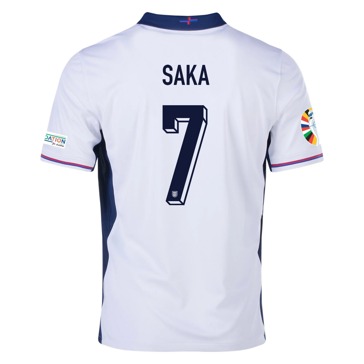 England Euro&#39;s  2024 BUKAYO SAKA  #7 Home Jersey With Patches
