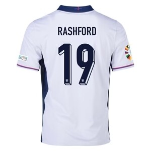 England Euro&#39;s  2024 MARCUS RASHFORD #19 Home Jersey With Patches