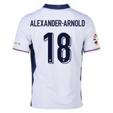 England Euro&#39;s  2024 TRENT ALEXANDER-ARNOLD #18 Home Jersey With Patches