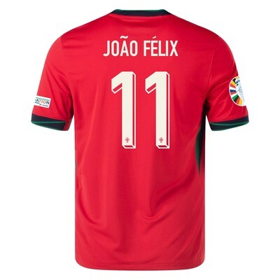 Portugal Euro&#39;s  2024 JOÃO FÉLIX #11 Home Jersey With Patches