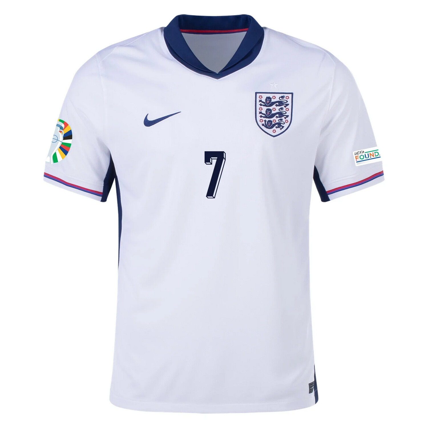 England Euro's 2024 BUKAYO SAKA #7 Home Jersey With Patches