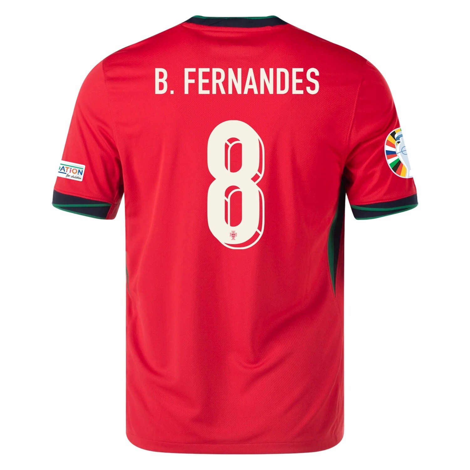 Portugal Euro&#39;s 2024 B. FERNANDES #11 Home Jersey With Patches