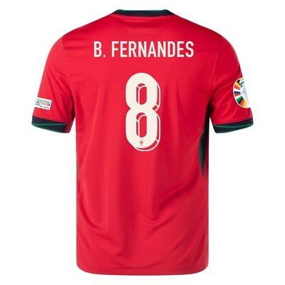 Portugal Euro&#39;s  2024 B. FERNANDES #11 Home Jersey With Patches