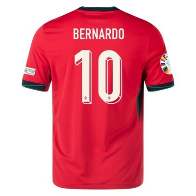 Portugal Euro&#39;s  2024 BERNADO SILVA #10 Home Jersey With Patches