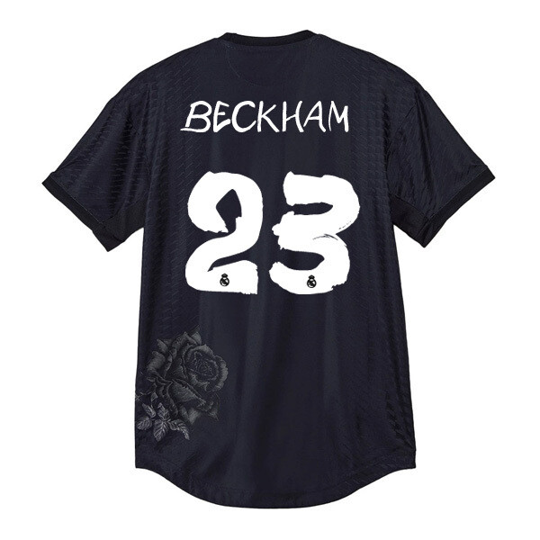 23-24 Real Madrid Beckham #23 Y3 Fourth Jersey Black (Player Version)