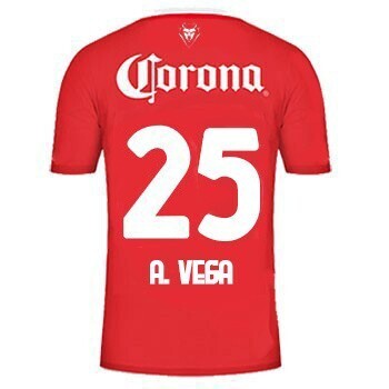 23-24 Toluca A. VEGA 25 Home Soccer Jersey