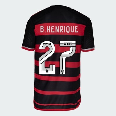 Flamengo Home B.HENRIQUE 27 Jersey Shirt 2024/25 (Player Version)