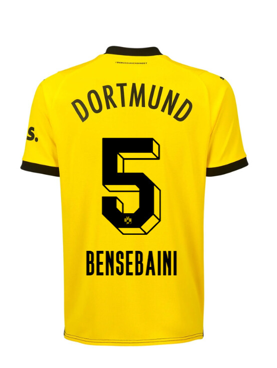 23-24 Borussia Dortmund Bensebaini 5 Home Jersey (Player Version)