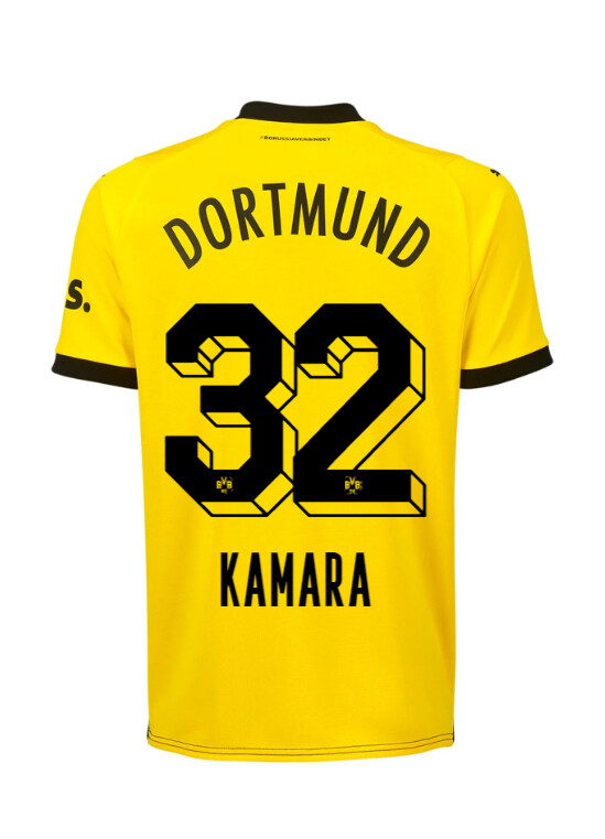 23-24 Borussia Dortmund Kamara 32 Home Jersey (Player Version)