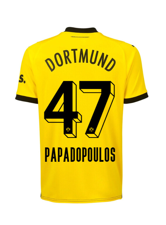 23-24 Borussia Dortmund Papadopoulos 47 Home Jersey (Player Version)