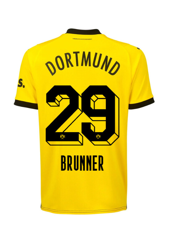 23-24 Borussia Dortmund Brunner 29 Home Jersey (Player Version)