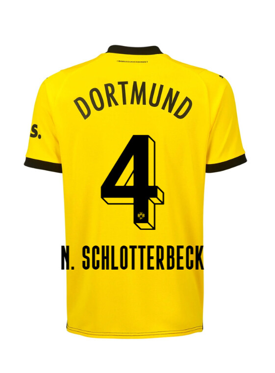 23-24 Borussia Dortmund N. Schlotterbeck 4 Home Jersey (Player Version)