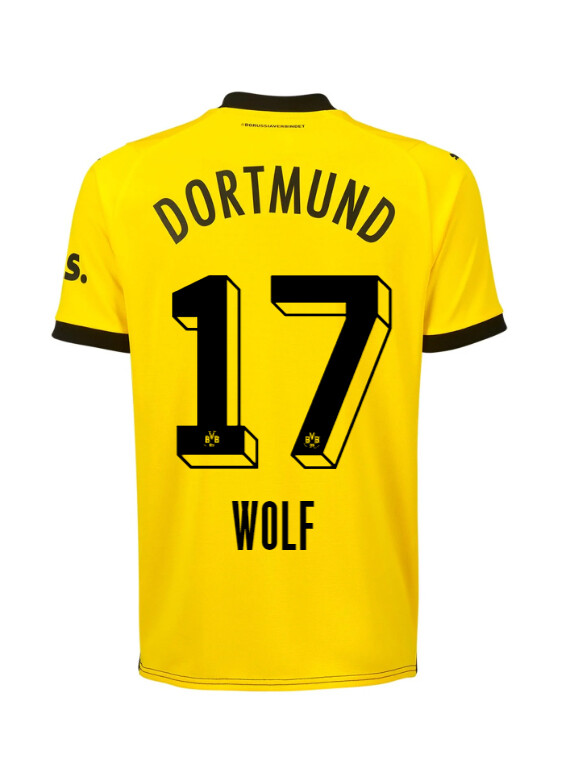 23-24 Borussia Dortmund Wolf 17 Home Jersey (Player Version)