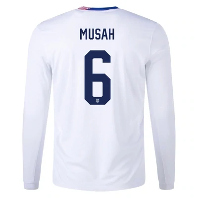 2024 United States MUSAH 6 Home Long Sleeve Jersey