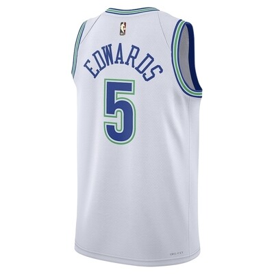 Anthony Edwards #5 White Minnesota Timberwolves 2023/24 Swingman Jersey - Classic Edition


