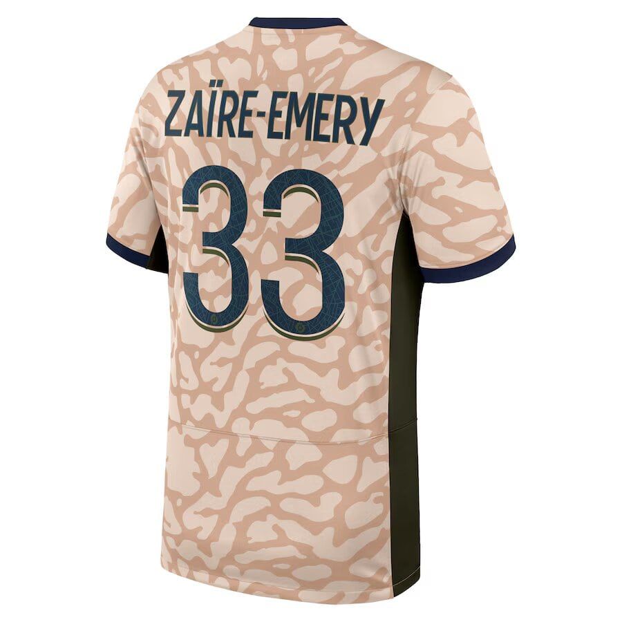 23-24 PSG Jordan Zaïre-Emery 33 Fourth Jersey