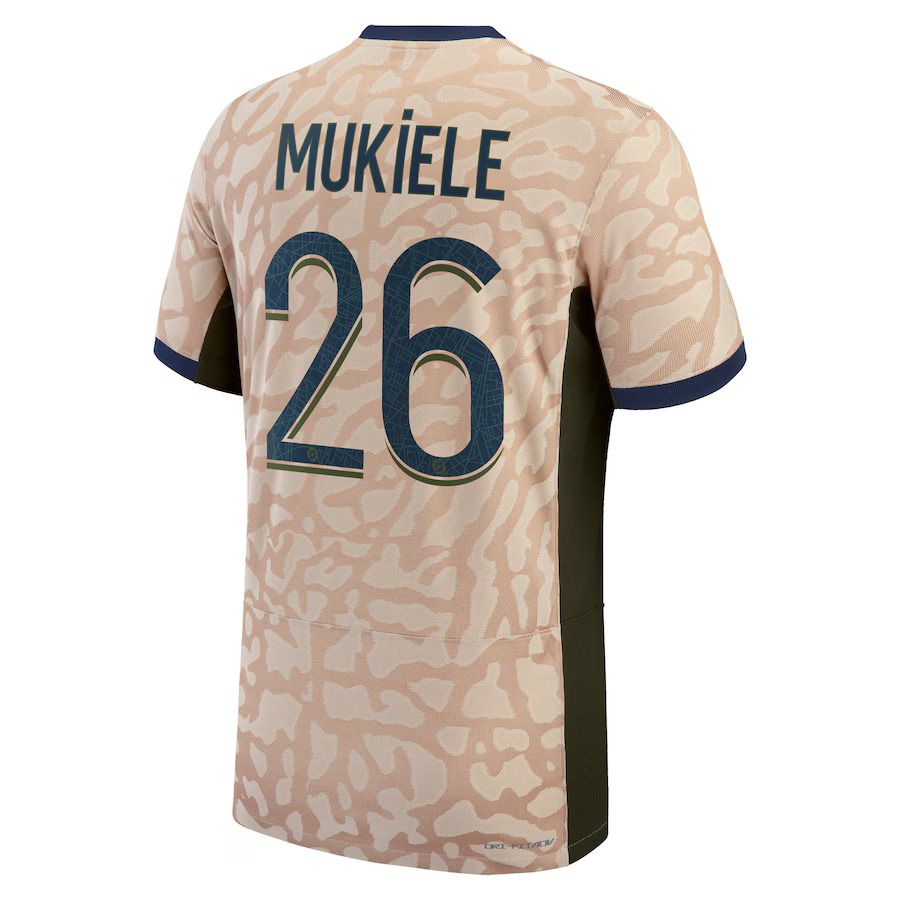 23-24 PSG Jordan Mukiele 26 Fourth Jersey (Player Version)