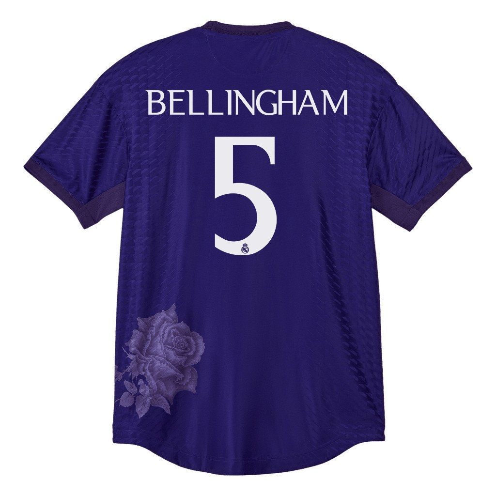 23-24 Real Madrid BELLINGHAM #5 Y3 La Liga Print Fourth Jersey Purple (Player Version)