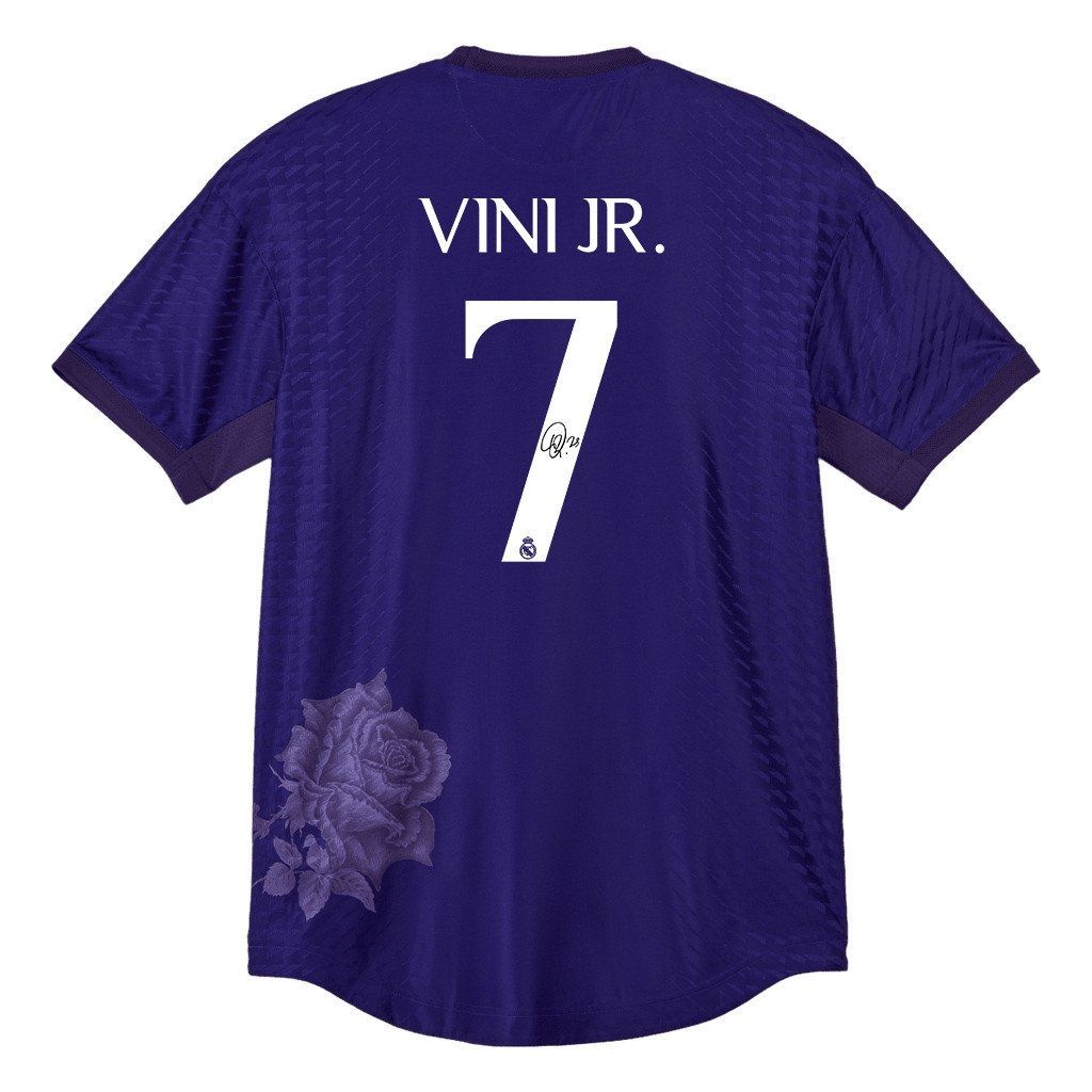 23-24 Real Madrid VINI JR. #7 Y3 La Liga Print Fourth Jersey Purple (Player Version)