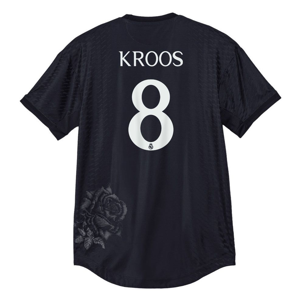 23-24 Real Madrid Kroos #8 Y3 La Liga Print Fourth Jersey Black (Player Version)
