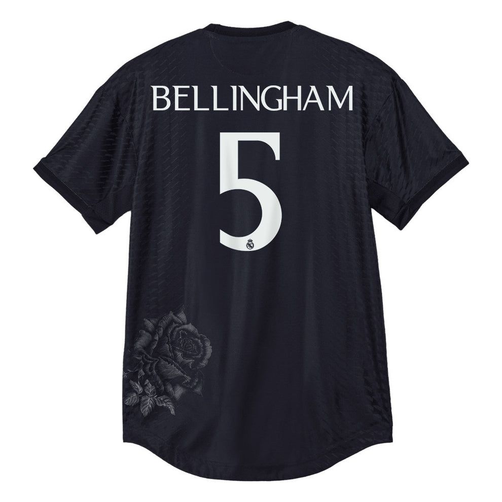 23-24 Real Madrid BELLINGHAM #5 Y3 La Liga Print Fourth Jersey Black (Player Version)