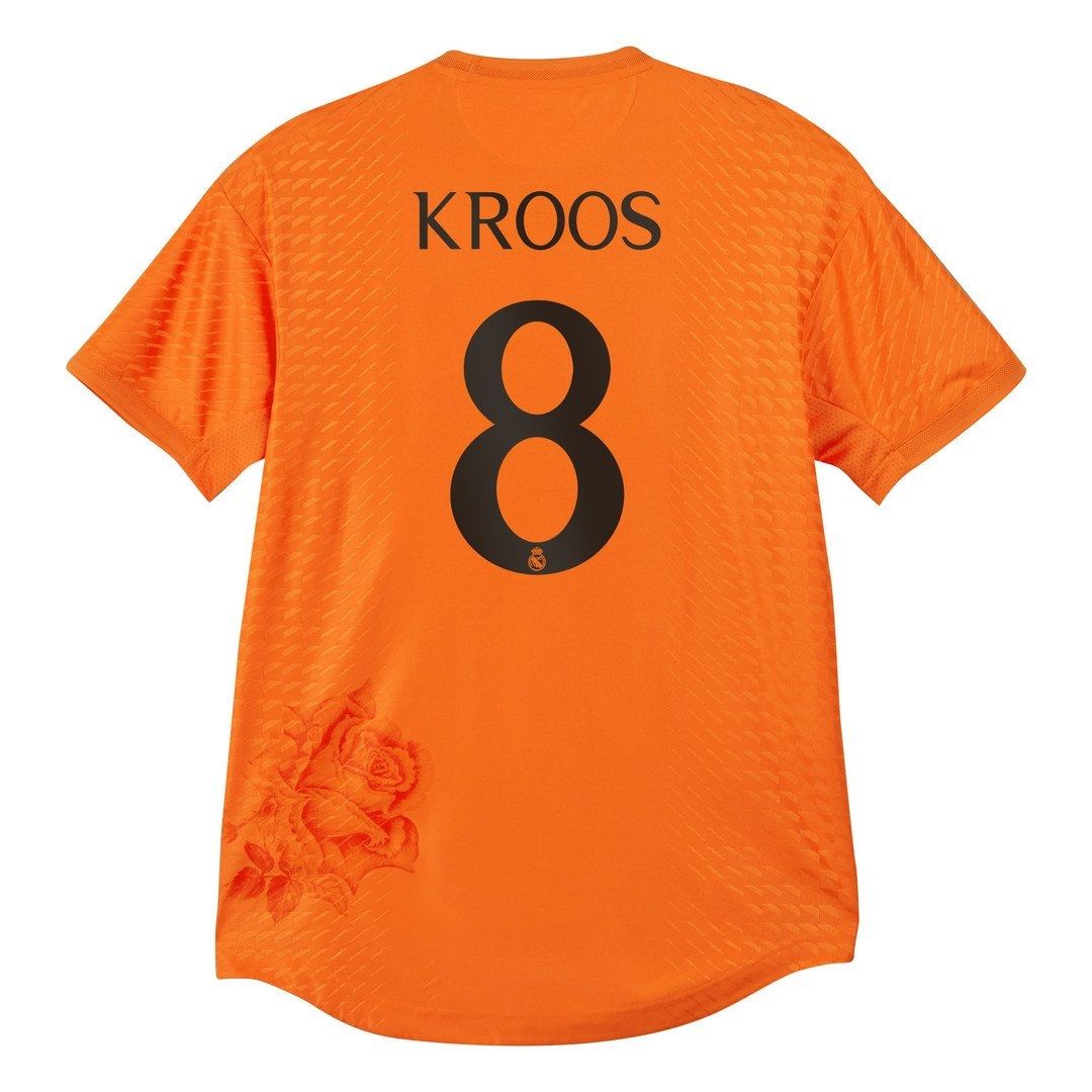 23-24 Real Madrid Kroos #8 Y3 La Liga Print Fourth Jersey Orange (Player Version)