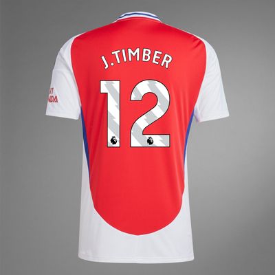24-25 Arsenal Home J.TIMBER 12 Soccer Jersey