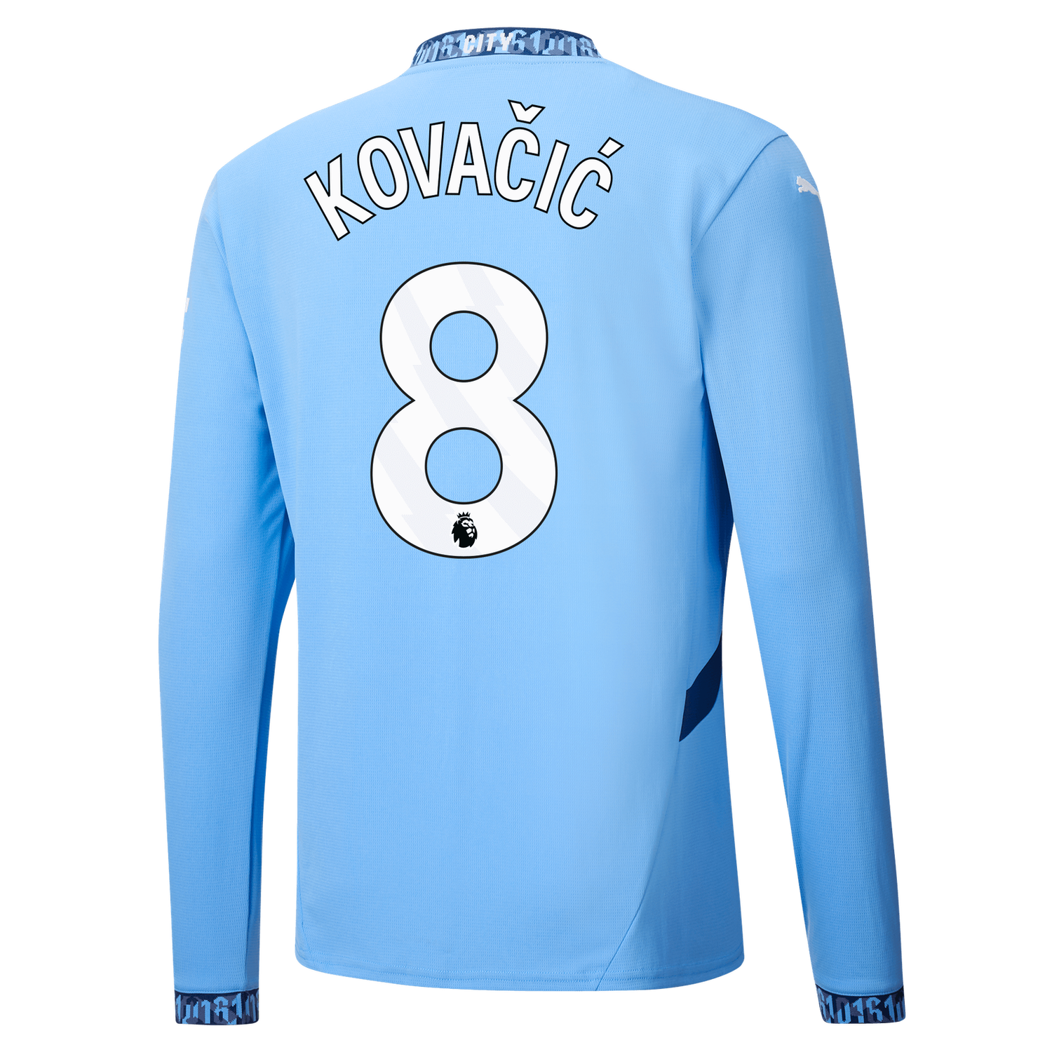 Manchester City Mateo Kovačić 8 Home Long Sleeve Jersey 2024-25