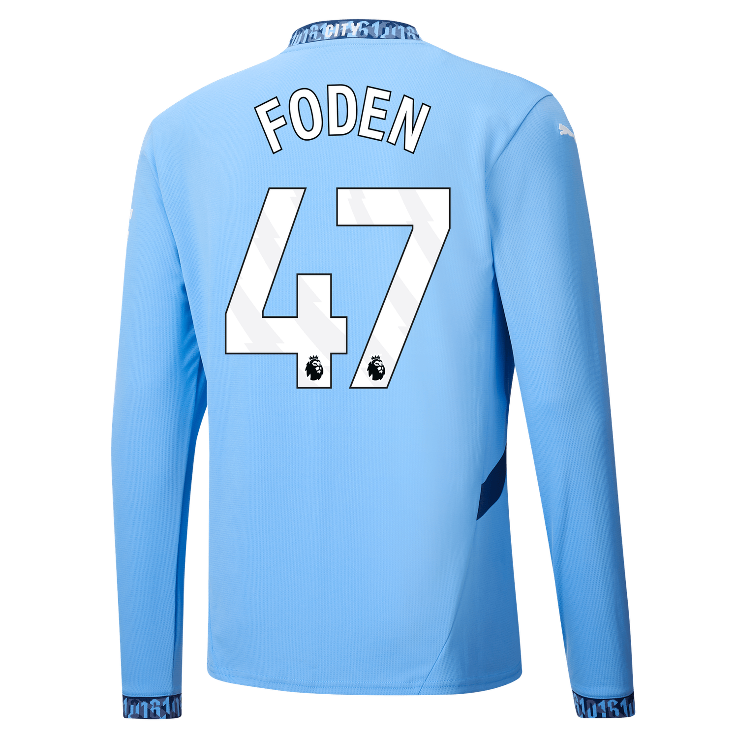 Manchester City Phil Foden 47 Home Long Sleeve Jersey 2024-25