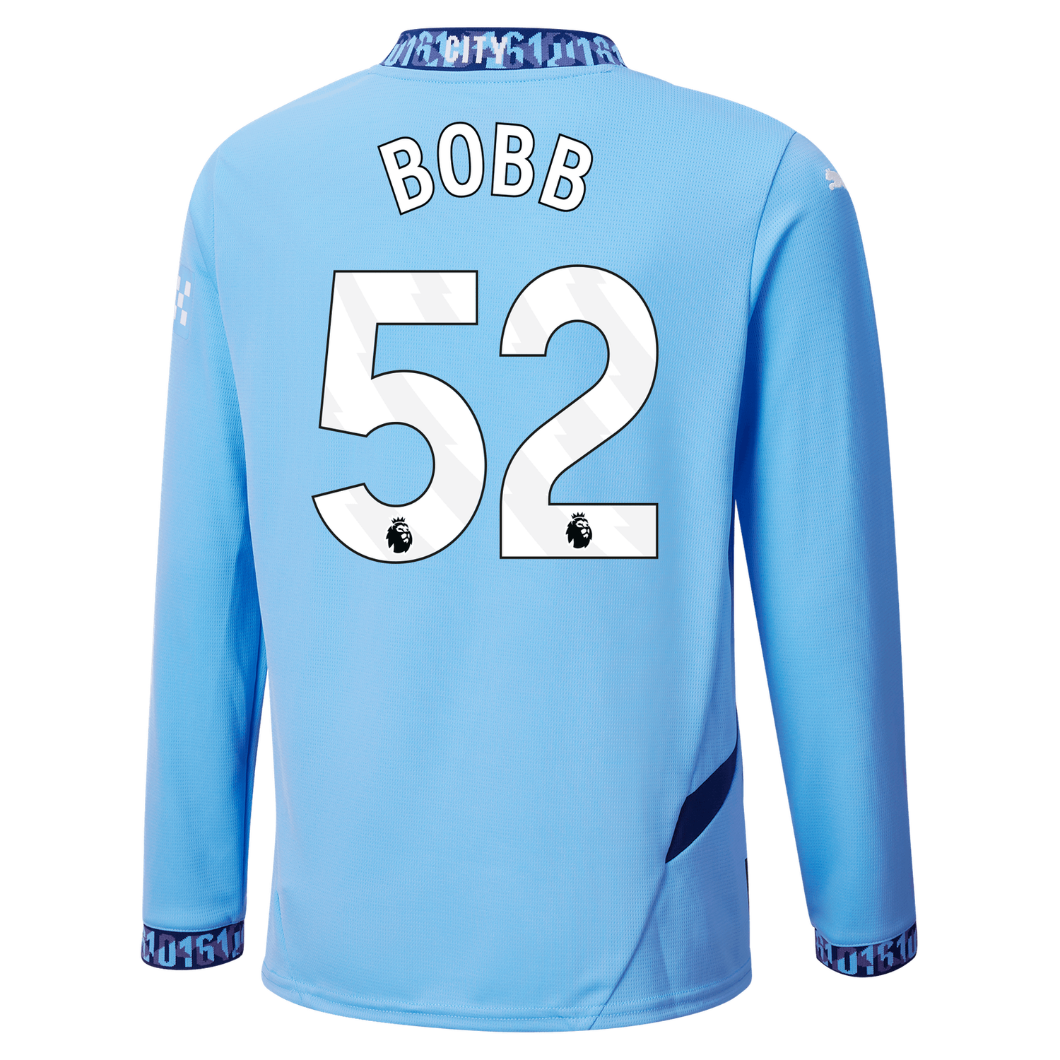 Manchester City Oscar Bobb 52 Home Long Sleeve Jersey 2024-25